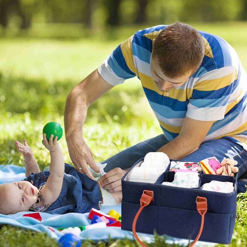 Baby Diaper Caddy Organizer, Large Portable Nappy Storage Basket Personality