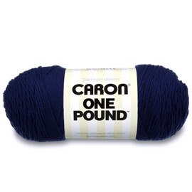 Caron One Pound Solids Yarn, 16oz, Gauge 4 Medium, 100% Acrylic - Midnight Blue- For Crochet, Knitting & Crafting ( 1 Piece )