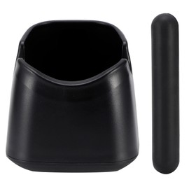 Coffee Knock Box NonSlip Coffee Slag Grounds Bucket with Knock Bar Home Cafe Use Black