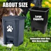 tebiete Dog Poop Trash Can Outdoors Pet Waste Station with