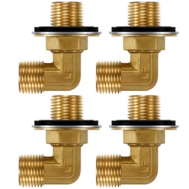 Tuanse 4 Pack Installation Kit for Wall Mount Commercial Faucet, Lead-Free 90 Degree Backsplash Mount Set for Stainless Steel Commercial Kitchen