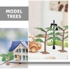 Operitacx 4pcs Miniature Pine Trees, Mini Fairy Figurines for Landscape