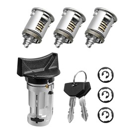 Vaticas Ignition Switch Lock Cylinder and Door Lock Cylinder with 2 Keys Fit for Jeep Wrangler Cherokee YJ Comanche Dodge Dakota Ramcharger Viper Replace 4720929K 17250.05 924-908