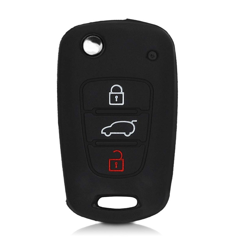 kwmobile Car Key Case Compatible with Hyundai 3-Button Folding Car