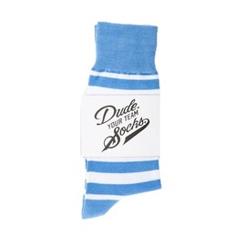 Dude. Your team socks. Light Blue and White Socks. The OG Stripe.