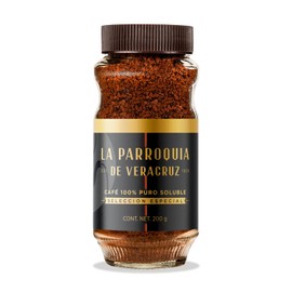 LA PARROQUIA DE VERACRUZ - Selección Especial, Café Soluble Granulado, Tostado y Tradicional, 200 g, Café 100% Puro, Café con Aroma Intenso y Agradable, Cuerpo Completo