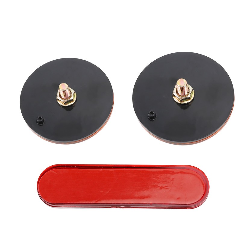 Bicycle Round Reflectors Improved Visibility Universal Fit License Plate Reflector