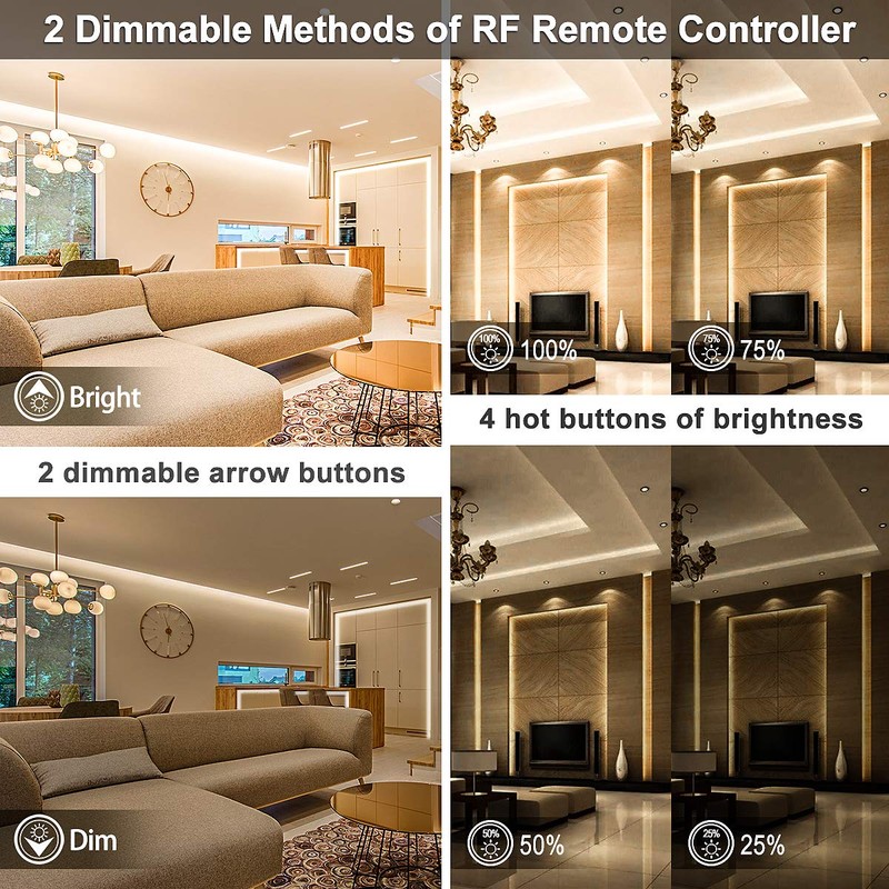 MY BEAUTY LIGHT LED Strip Lights Warm White,65.6ft Dimmable LED