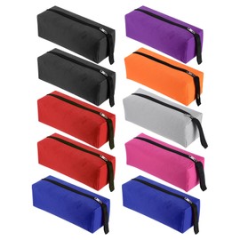 PATIKIL Small Tool Pouch Zipper Tool Bags, 10 Pcs Waterproof Canvas 600D Versatile Hand Zippered Tool Pouches Organizer for Storage Duty Heavy Electrician(11.8" x 3.9")