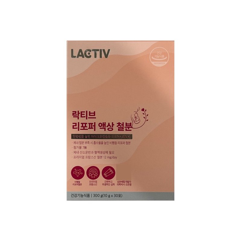 Lactiv 락티브 리포퍼 액상 철분 10g x 30포 1개 Lactiv