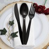 Kaya Black Disposable Plastic Knives - 7.5" (Pack of 100)