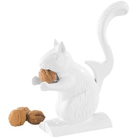 Rosenstein & Söhne Retro Nutcracker: Cast Iron Nutcracker in Squirrel Design, White (Nutcracker with Lever Function, Designed Nutcracker, Souvenir)