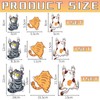 CYNOSURETECH 9 Pieces Funny Cat Car Stickers, Multicolor, Cartoon Style,