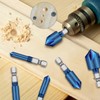 KEWAYO 6-Piece Countersink Set, Hexagonal Countersink Drill Bit 90° Angle