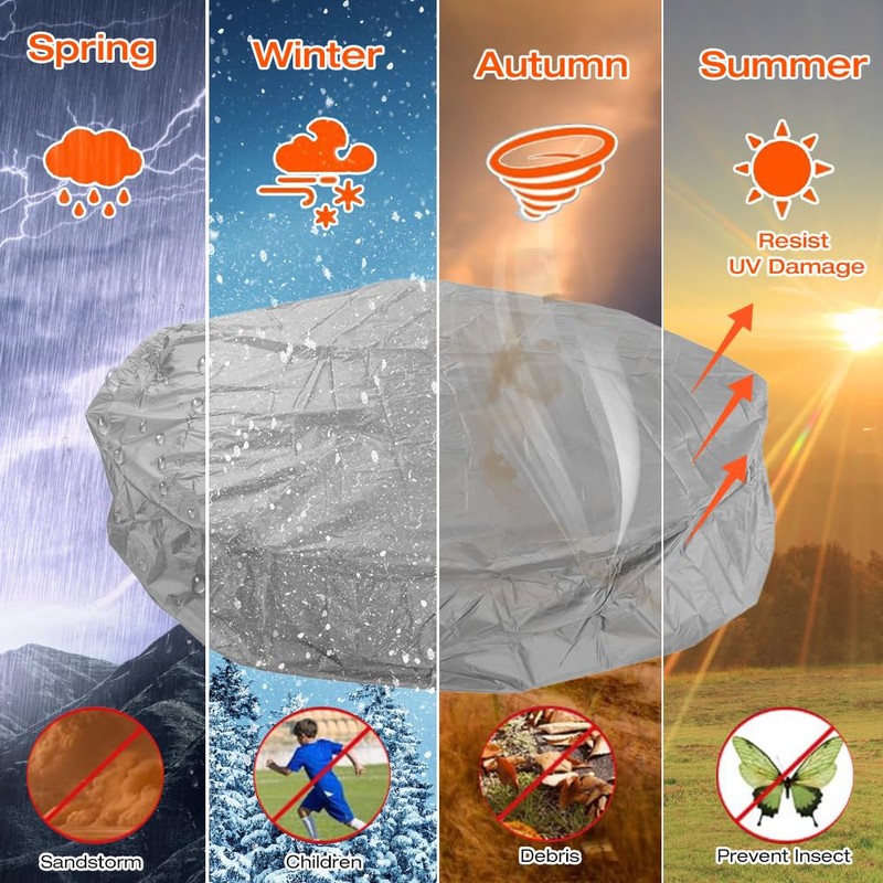 Pssopp Cover Waterproof Portable Outdoor Patio Round Inflatable Cover Protection