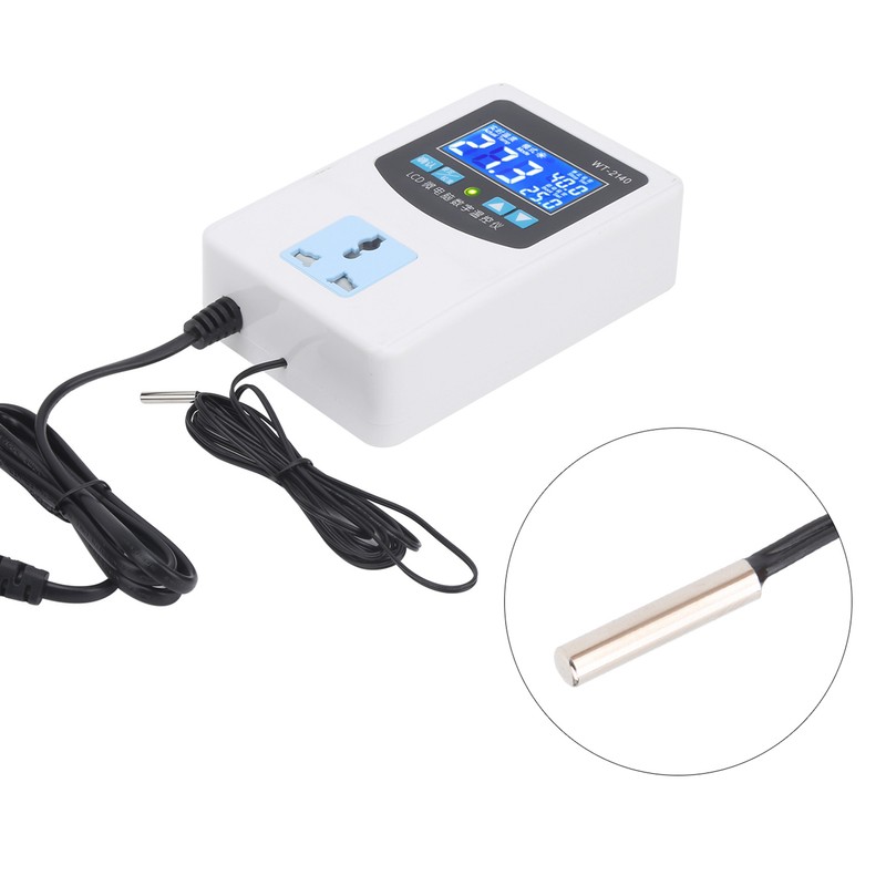 Temperature Controller Digital Microcomputer Intelligent Thermostat Protector Switch 1500WUS Plug