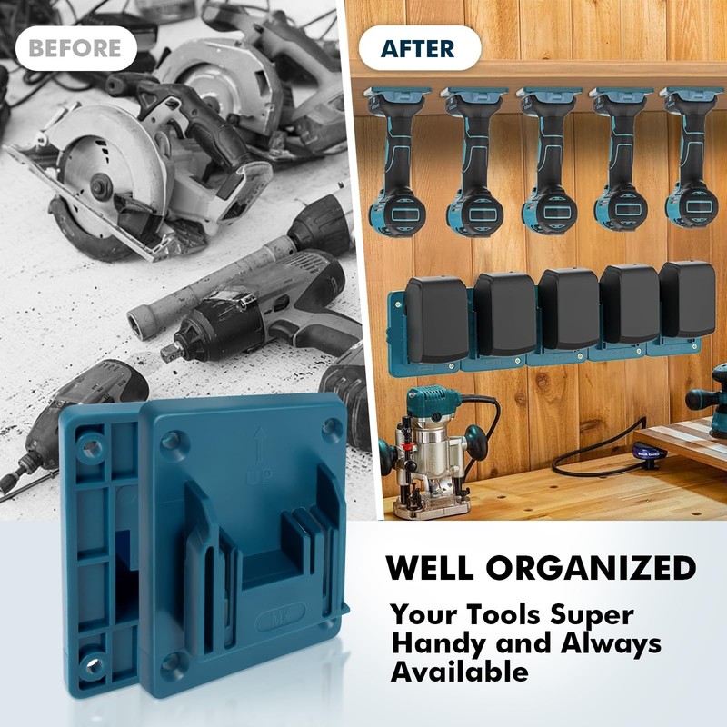 10 Packs Tool Holder Mount for Makita 18V 14.4V Power