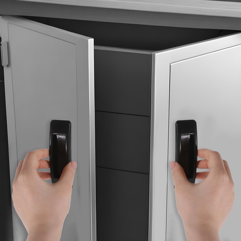 simarro 4PCS Self-Stick Drawer Handle, Push Pull Helper Black Screen