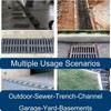 Cast Iron Drain Grate and Frame 20x12 in, B-Class 28100