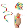 LE TOOTER 3 PCS Rainbow Fuzzy Worm Toys String Pets,Large