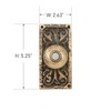 Craftmade PB3037-BB Designer Surface Mount Lighted Doorbell LED Push Button,