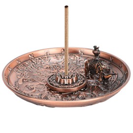 Pssopp Incense Stick Holder Brass Incense Holder Lotus Stick Incense Cone Incense Holder Ash Catcher for Tea Home Decoration