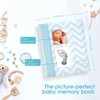 Pearhead Chevron Baby Book with Clean-Touch Ink Pad, Blue