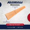 3 1/2" Wide X 5/8" HIGH PRE-Finished Oak Half Threshold