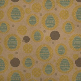 GRAPHICS & MORE Cute Blue Easter Egg with Daisies Premium Kraft Gift Wrap Wrapping Paper Roll