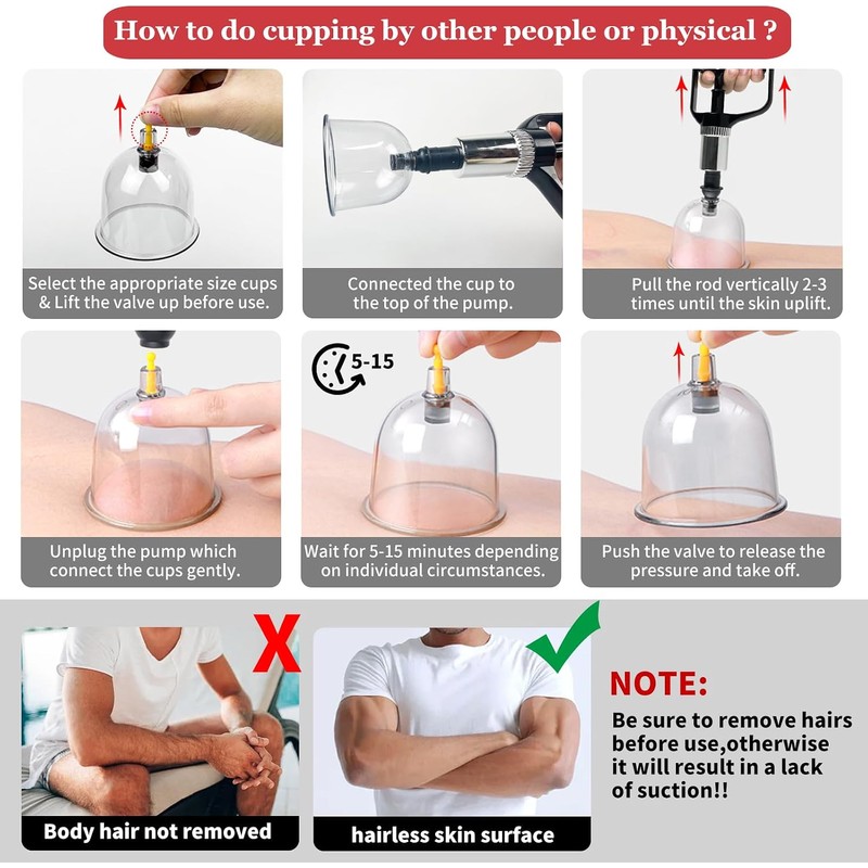 Cupping Therapy Set,32 Therapy Cups Cupping Set with Pump, Professional