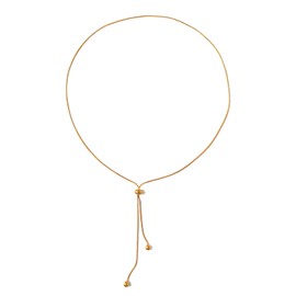 Lapimou Choker Necklace, Lariet, Long Necklace, Y-Shape, Snake, Drop Chain, Women's, Popular, Korean Nuance, Stainless Steel