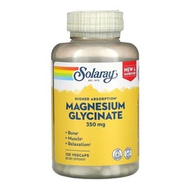 Solaray, 2 PACK, High Absorption Magnesium Glycinate, 350 mg, 120 VegCaps each