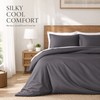 White Bamboo Lyocell Duvet Cover Set, 3-Piece Queen 78.74 x