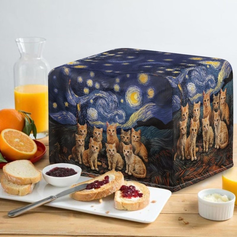 Generic Gogh Starry Cats Toaster Covers, Dust & Fingerprint Protector