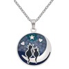 Sea Gems Cat & Moon Enamel Necklace