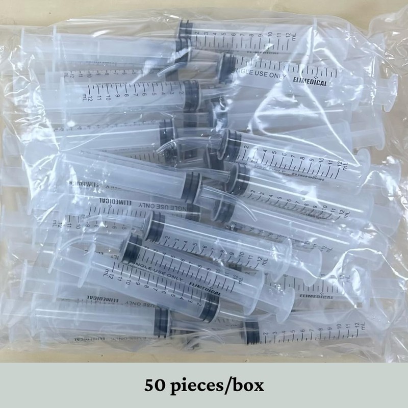 Elimedical Oral Dispenser with Curved Tip,12cc 50pcs/Box 12CT