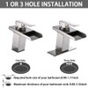 AVSIILE LED Bathroom Sink Faucet, Chrome Waterfall Single Hole Handle