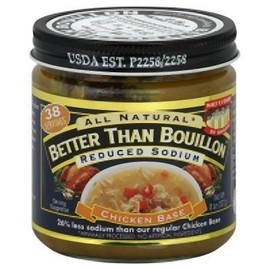 Better Than Bouillon Reduced Sodium Chicken Base 8 oz. (Pack of 6) ( Value Bulk Multi-pack)