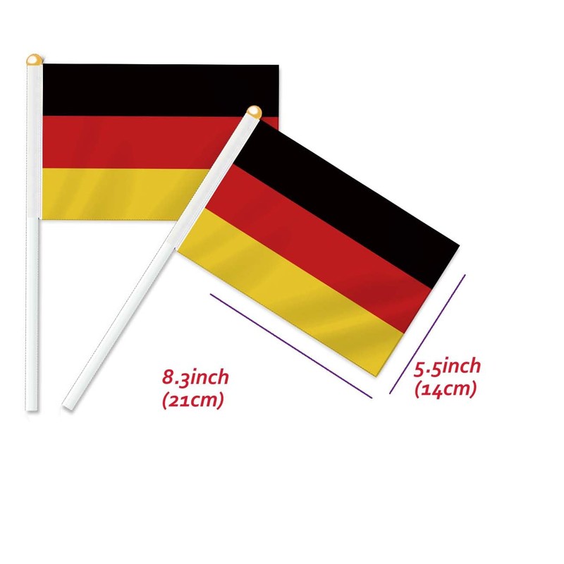 Pack of 25 Germany Handheld Flag, German Decor Hand Held