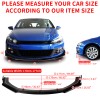 3PCS For Ford Fusion Mondeo 2013-2016 Front Bumper Lip Splitter