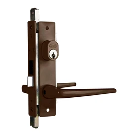 Lock 18CL Cerradura clásica para puerta de aluminio función doble, café, llave estándar