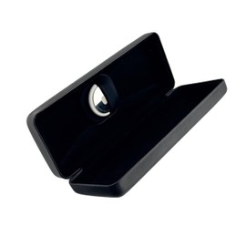 Sunglasses Case Hard Shell | Glasses Cover with Secure Air Tag (Not Included) | Scratch Resistant Classic Glass Case | Glasses Case for Women & Men | Standard Travel Sized Case – Black