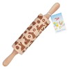 Tala Easter Patterned Wooden Revolving Rolling Pin, FSC Beechwood with
