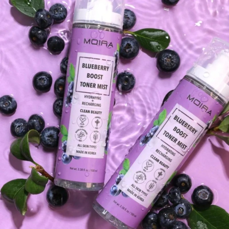 Moira Blueberry Toner Mist Rostro Hidratante Vegano 100ml