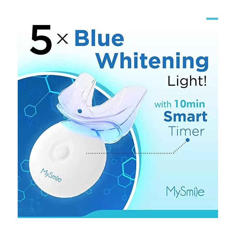 MySmile PAP Teeth Whitening Kit with 5LED Light Upper Lower
