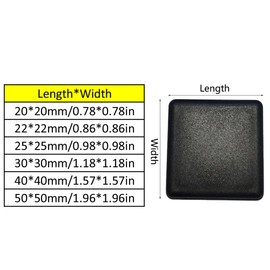 30Pcs Square Plastic Plug, 40mm x 40mm Square Tube Inner End Caps Pipe Insert Plugs Anti-Slip Furniture Leg Mat for Pipe Blocking/Floor Protecting