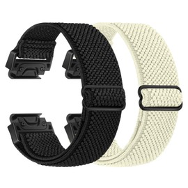 XANS Elastic Bracelet Compatible with Garmin Fenix 8 43 mm/Fenix 7S/Fenix 6S Pro/Fenix 6S/Fenix 5S Plus/Fenix 5S/Descent Mk2S, 20 mm Nylon Watch Strap for Garmin Epix Pro 42 mm/Approach S70 42 mm