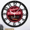 25cm Artistic Iron Round Wall Clock for Modern Living Roomsheet