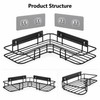 Wall Mounted Corner Shower Shelf for Bathroom Storage – Single-Tier