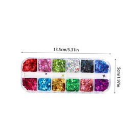 FOMIYES 2pcs Colorful Four-Pointed Sequins Nail Art Decals for Manicure for Professional and Home Use Pet Material for Beauty